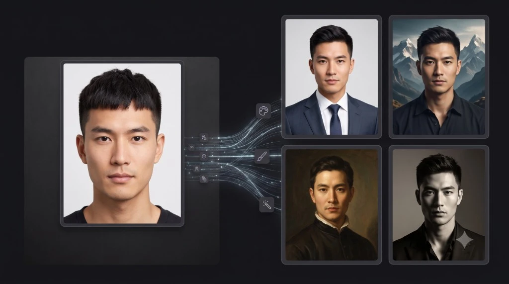 AI photo templates feature preview in Outfit Me